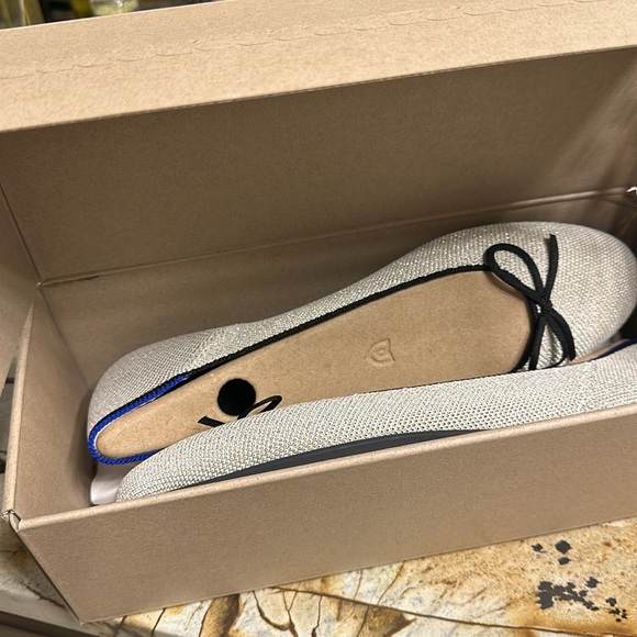 Rothy’s Metallic Diamond Ballet Flat NIB! - Picture 2 of 6